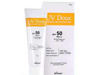Brinton UV Doux Face & Body Sunscreen gel with SPF 50 PA+++ | Clinically Proven| Matte Finish and Oil Free Formula| Water Resistant, Non Comedogenic| Protection against UVA/UVB Rays 50g