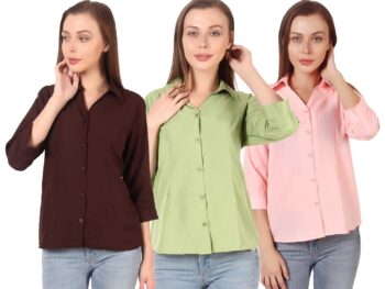 CINDERELLA THE CREATIONS FACTORY Formal Women and Girls Shirts, Pack of 3