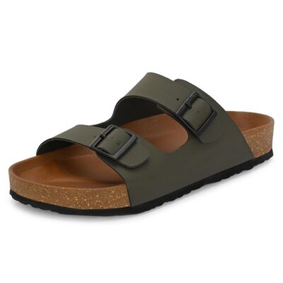 Centrino Mens 7313 Cushion Sliders/Slippers | PU Padding on the Footbed | Bounce Back Technology | Comfortable & LightWeight | Waterproof & Everyday Flip Flops for Gents