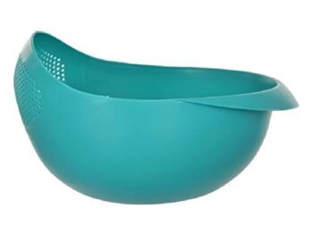Clazkit Food Strainer Colander, Fruit Basket, Pasta Strainer, Vegetable Strainer, Kitchen Sieve, Washing Bowl, Unbreakable, (Color May Vary), Plastic - 11.3 x 18 x 24.1 Centimeters