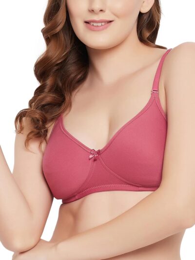 Clovia Women's Cotton Lightly Padded Non-Wired Full Cup Multiway T-Shirt Bra