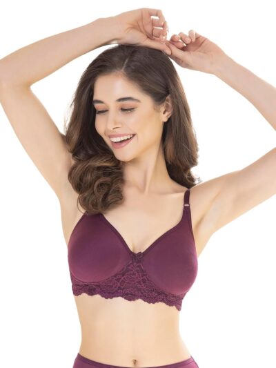 Clovia Women's Cotton Lightly Padded Wire Free Full Coverage Bra