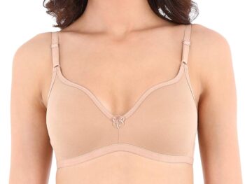 Clovia Women's Cotton Padded Wire Free Non-Wired T-Shirt Bra