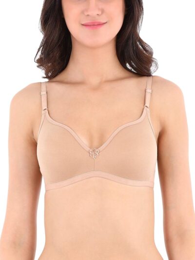 Clovia Women's Cotton Padded Wire Free Non-Wired T-Shirt Bra