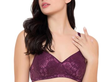 Clovia Women's Lace Lightly Padded Non-Wired Bridal Bra