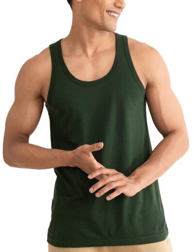 DAMENSCH Regular Fit Cotton Vest for Men | 100% Cotton Fabric, Anti-Bacterial Finish