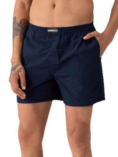DAMENSCH Regular Fit Solid 100% Soft & Durable Cotton Boxer Shorts Dual Pockets Anti-Bacterial Moisture Wicking Microfibre Waistband Ultra-Light Boxers for Men