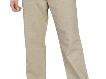 DIVISIVE Men's Relaxed Fit Cotton Linen Trousers