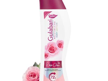 Dabur Gulabari Moisturizing Body Lotion - 400ml For Dry & Dull Skin, Made with 100% Organic Rose Oil, Dermatologically Tested and Paraben Free