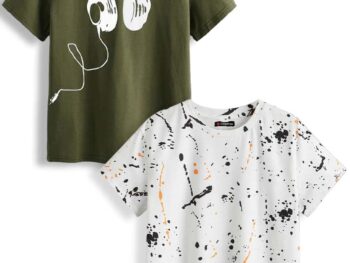 Dagcros Boy's Half Sleeve Printed Cotton Classic Fit T-Shirts