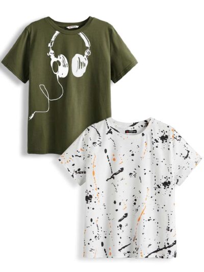 Dagcros Boy's Half Sleeve Printed Cotton Classic Fit T-Shirts