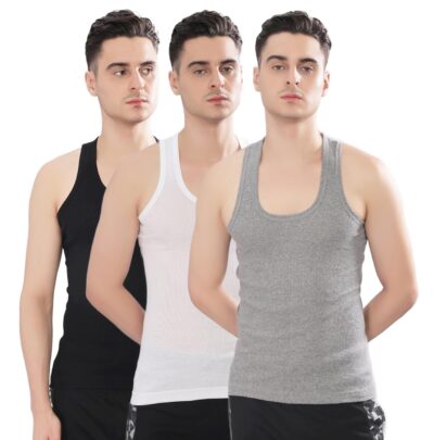 Dollar Bigboss Men's Solid Regular Fit Vest