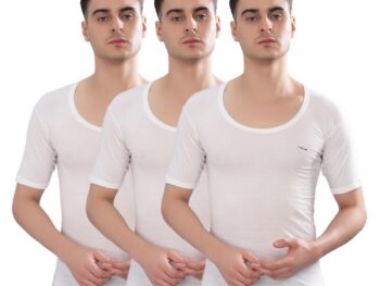 Dollar Bigboss Men's Solid Vest (Pack of 3)