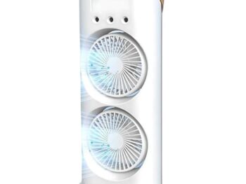 Drumstone (𝐋𝐢𝐦𝐢𝐭𝐞𝐝 𝐓𝐨𝐝𝐚𝐲 Portable Tower Mist Spray Cooling Fan, Stay Cool & Comfortable All-Day Efficiency with this 3-Speed Smart Air Cooling Fan (White) 𝟏𝟓 𝐘𝐄𝐀𝐑𝐒 𝐖𝐀𝐑𝐑𝐀𝐍𝐓𝐘