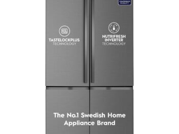 Electrolux 600L Frost Free Inverter French Door Refrigerator, TasteLockPlus Technology, FlexStor, Matte Dark Grey Stainless Steel, UltimateTaste 700, EQE6000A-B