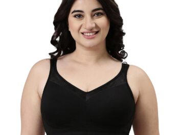 Enamor Women's Everyday Cotton T-Shirt Bra - Full Support, Non-Padded, Non-Wired, Full Coverage, Super Lift for a Smooth, Minimized Look