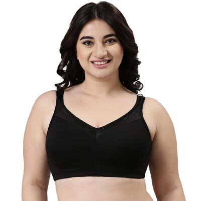 Enamor Women's Everyday Cotton T-Shirt Bra - Full Support, Non-Padded, Non-Wired, Full Coverage, Super Lift for a Smooth, Minimized Look