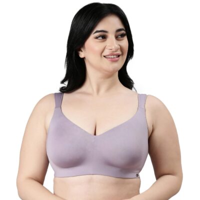 Enamor Women's Everyday Fashion Bra - Non-Padded, Non-Wired, Full Coverage, Ultra-Smooth Look and Better Hold with Cushioned Straps