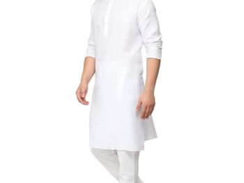 Enmozz® Multi Colored Cotton Plain Men's Ethnic Kurta Only