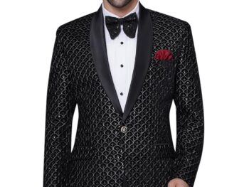 FAVOROSKI Wedding Sequence Blazer Suit for Men | Embroidered Velvet Blazer | Relaxed Fit Blazer for Men Wedding Party | Ethnic Wear Blazer for Men | Blazer Suit for Men | Festive Blazers for Men