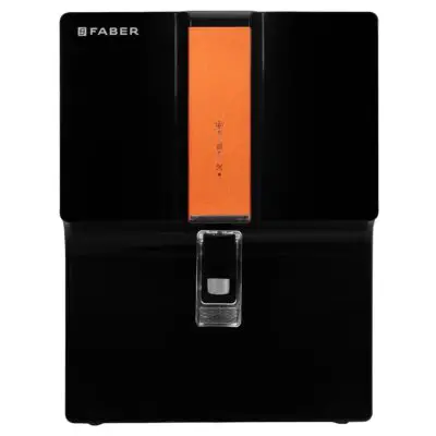 Faber CUV 8000 Water Purifier | UV+UF+Cu Guard |7L Tank, 7 Stage Filtration, Pre & Post Carbon| Not Suitable for Borewell/Tanker Water| Pressure & Purification Indicator | Upto 200 TDS | (Black)