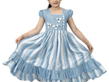 Fashion Dream Girls Stripe Ruffle Hem Dress