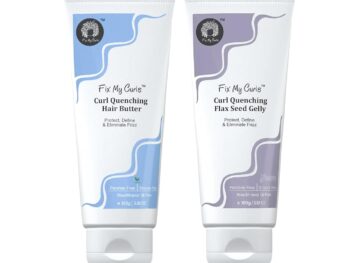 Fix My Curls Curl Quenching Moisture Styling Duo | For Curly, Wavy, Dry, Frizzy Hair| Curl Activator with Chia & Aloe Vera | Silicone Free| 100gm each