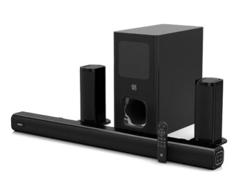 GOVO GoSurround 955 | 200W Sound bar, 5.1 Channel Home Theatre, Mega subwoofer, HDMI, Opt, AUX, USB & Bluetooth, 3 Equalizer Modes, Stylish Remote & LED Display (Black)