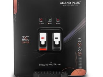 GRAND PLUS RO+ UV+ UF+ TDS + Active Copper Tech Instant Hot & Normal Water Purifier | 2 Taps | Hot, Normal | for Home, Office Easy to Use | Upto 60% Water Savings | Suitable for All Water Sources