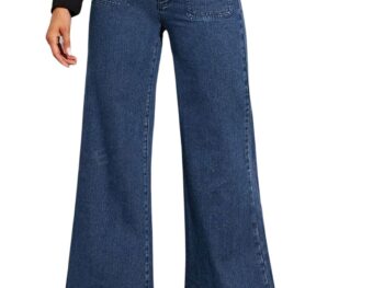 GRECIILOOKS Regular Fit Pant Baggy High Waist | Bell Bottom Jeans for Women