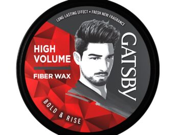 Gatsby Styling Fiber Hair Wax - Bold & Rise 75gm | High Volume, Natural Finish, Strong Hold, Anytime Re-Stylable & Easy Wash Off | For High Quiff Hair Style | Hair Styling Wax for Men