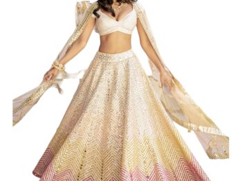 Golakiya saree's Off White Bridal Lehenga choli with Dupatta set for Wedding, Evening, Garba, Haldi