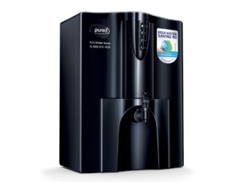 HUL Pureit Eco Water Saver RO+UV+MF+Mineral | INR 2000 Off on Exchange | 7 stage | 10L | Upto 60% Water Savings | Suitable for Borewell, Tanker & Municipal Water | Table Top | Wall Mountable |Black