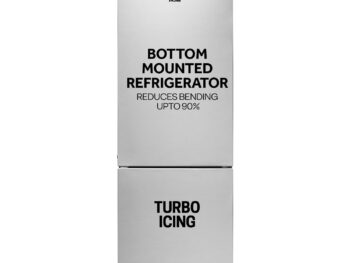 Haier 300 L, 2 Star, Twin Inverter Technology, Frost Free Double Door Bottom Mount Refrigerator (HRB-3502BS-P, Brushline Silver)