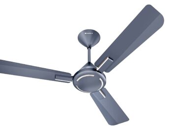 Havells 1200mm Ambrose ES Ceiling Fan|Premium Finish, Decorative Fan, Elegant Look, High Air Delivery, Energy Saving, 100% Pure Copper Motor|2 Year Warranty by Brand|(Pack of 1, Nickel Saphire) 1 Star
