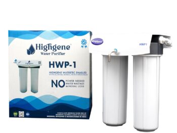 Highgene Non-Electric Water Purifier for Home, High-Performance 3-Stage Filtration System, Removes Chlorine, Heavy Metals, and Impurities, No Water Wastage, Safe Drinking Water with Under 500 TDS