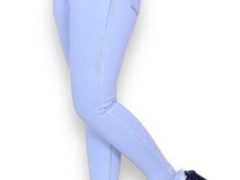 Iconic ME Girls Plain Premium Denim Jeans - Light Blue