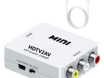 JGD PRODUCTS HDTV2AV / HDMI2AV Up Scaler 1080P HDMI to AV Composite Video Audio Converter Adapter Media Streaming Device