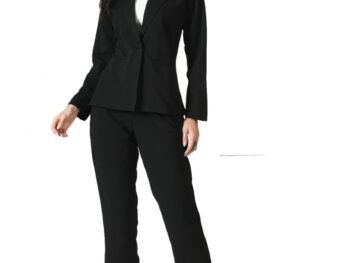 Jangid Fashion Women Solid Blazer Pant Set- Women's Casual Office Business 3-Piece Solid Suit, Single-Breastered Blazer Camisole and Pant Set.