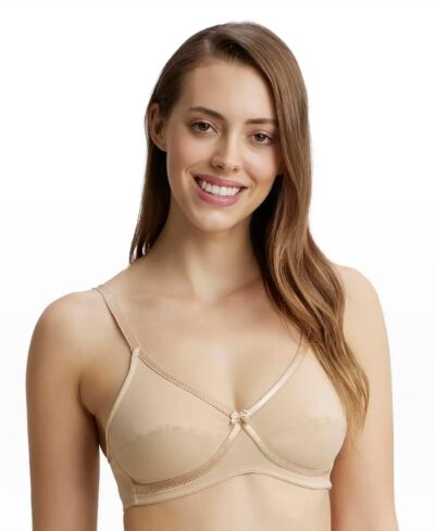 Jockey 1242 Women's Wirefree Non Padded Super Combed Cotton Elastane Stretch Medium Coverage Cross Over Everyday Bra with Adjustable Straps