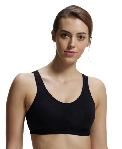 Jockey 1376 Active Bra | Wirefree | Non Padded | Full Coverage Slip-On with Wider Straps | Super Combed Cotton Elastane Fabric