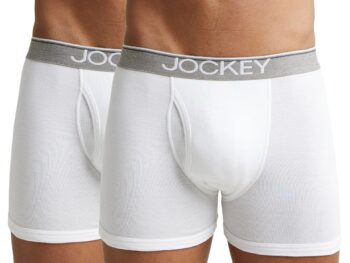 Jockey 8009 Men's Super Combed Cotton Rib Solid Boxer Brief with Ultrasoft Waistband (Pack of 2)