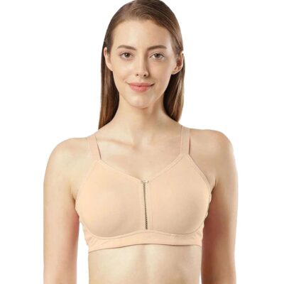 Jockey ES24 Women's Wirefree Non Padded Super Combed Cotton Elastane Stretch Full Coverage Plus Size Bra with Side Panel Support and Plush Lining Cup