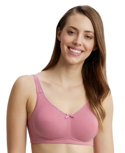 Jockey FE41 Everyday Bra | Wirefree | Non Padded | Full Coverage | Concealed Shaper Panel | Super Combed Cotton Elastane Fabric