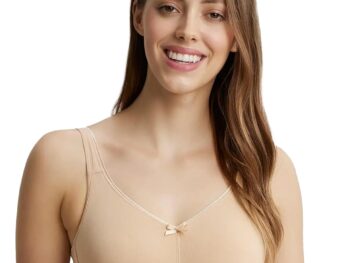 Jockey FE41 Women's Wirefree Non Padded Super Combed Cotton Elastane Stretch Full Coverage Everyday Bra with Concealed Shaper Panel and Broad Fabric Straps