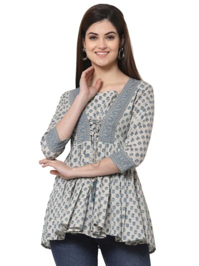 KBZ Womens Cotton Printed Regular Top