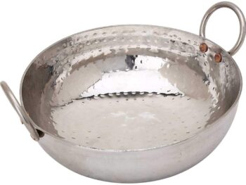 KC Sandwich Bottom Heavy Guage Stainless Steel Hammered Kadhai Cookware(1500 ML)