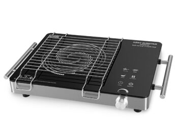 KENT Sunstar Infrared Cooktop 2000W | 3 Preset Menus | Grill Stand to BBQ & Roast | Microcrystalline Glass | Digital Functions with LED Display | Adjustable Temperature Knob | SS Handle |Auto Cut-Off