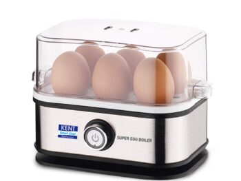 KENT Super Egg Boiler | 3 Boiling Modes | Stainless Steel Body and Heating Plate | 6 Eggs at a Time | Automatic Turn-Off | Silver