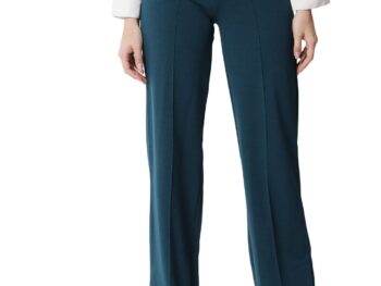 KOTTY Women Straight Fit Polyester Blend Solid Trousers
